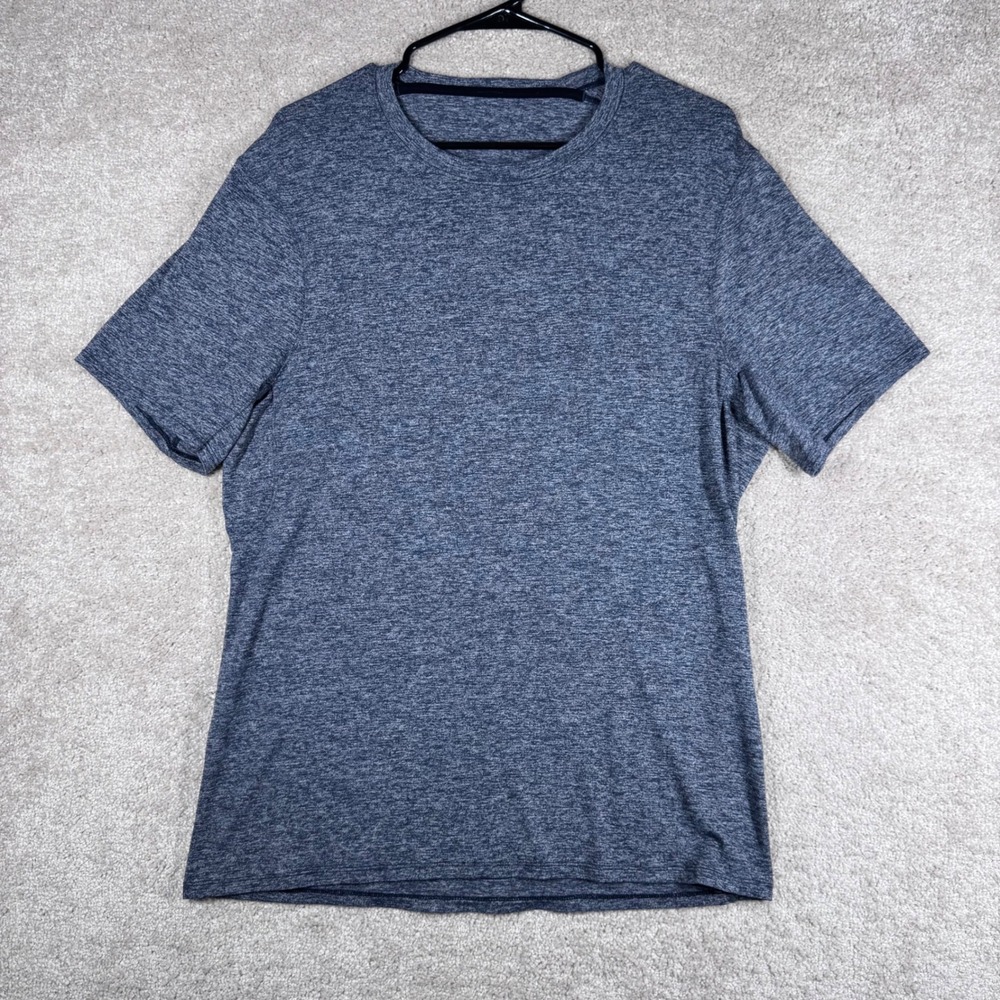 Lululemon Metal‎ Vent Tech Short Sleeve Shirt Blue Heathered Mens Training Top